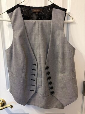 The Limited Gray Glen Plaid Ladies Vest - Pant suit Combo